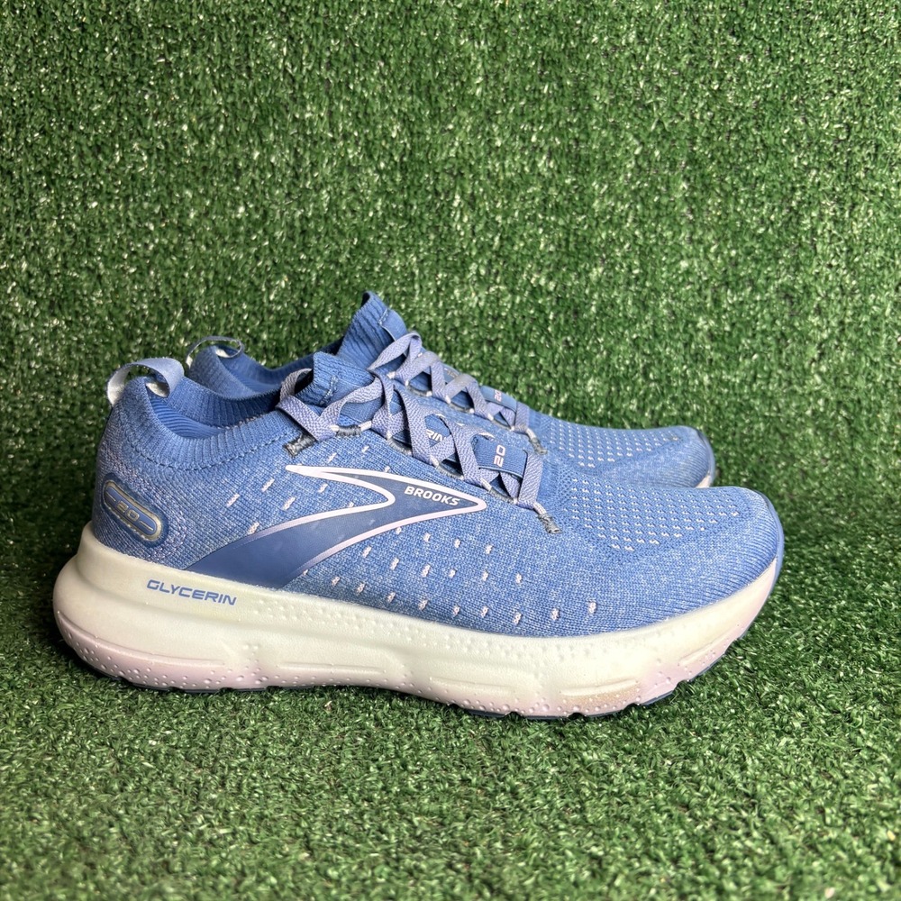 Brooks Glycerin StealthFit‎ 20 Cushion Neutral Running Shoes Blue Womens Size 8